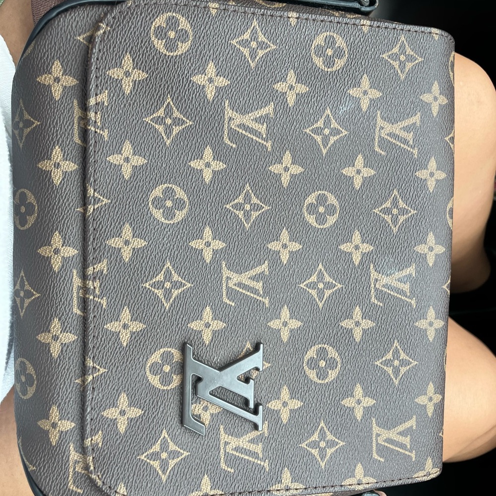 Louis Vuitton Brown and Tan Monogram Shoulder Bag